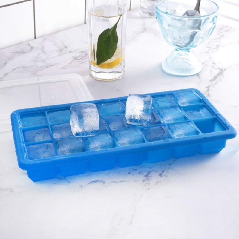 실리카 젤 21 얼음 격자 가정용 얼음 블록 21 케이스 커버 몰드, 냉동 보조 식품 상자 얼음 격자 라벨로 사용자 정의 가능